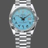 Replica Rolex Datejust 41MM Uomo Quadrante blu ghiaccio con lunetta scanalata 126334 Quadrante blu ghiaccio