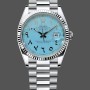 Replica Rolex Datejust 41MM Uomo Quadrante blu ghiaccio con lunetta scanalata 126334 Quadrante blu ghiaccio
