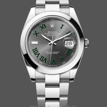 Replica Rolex Datejust 41-M126300 0013, Oyster acciaio inossidabile, quadrante ardesia, quadrante grigio da uomo