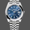 Replica Rolex Datejust 41-126300 0024, acciaio inossidabile, quadrante blu a bastoni, quadrante blu liscio, uomo
