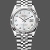 Replica Rolex Datejust 41-126334 da uomo, acciaio e oro bianco, quadrante MOP con diamanti, quadrante MOP da uomo