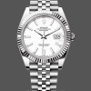 Replica Rolex Datejust 41-M126334 0010, acciaio e oro bianco, quadrante bianco, bracciale Jubilee, quadrante bianco