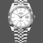 Replica Rolex Datejust 41-M126334 0010, acciaio e oro bianco, quadrante bianco, bracciale Jubilee, quadrante bianco