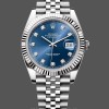 Replica Rolex Datejust 41-126334 0016, oro bianco, quadrante blu Quadrante blu