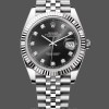Replica Rolex Datejust 41-m126334, Rolesor, Quadrante nero con diamanti, Quadrante nero da uomo, Uomo