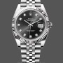 Replica Rolex Datejust 41-m126334, Rolesor, Quadrante nero con diamanti, Quadrante nero da uomo, Uomo