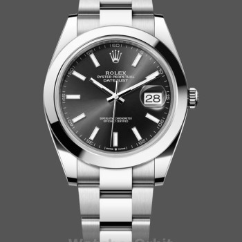Replica Rolex Datejust Uomo 41-126300 0011, Oyster Acciaio, Indice Nero, Quadrante Nero Uomo