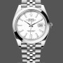 Replica Rolex Datejust 41-126300 0006 da uomo, acciaio inossidabile, indice bianco, quadrante bianco Jubilee