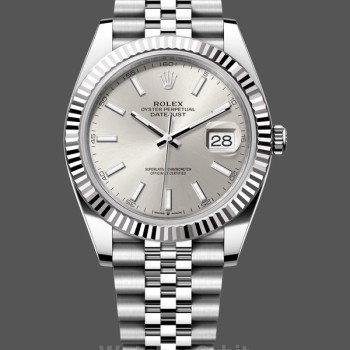Replica Rolex Datejust 41-126334 0004, Acciaio inossidabile, Quadrante argentato, Jubilee, Quadrante argentato, Uomo