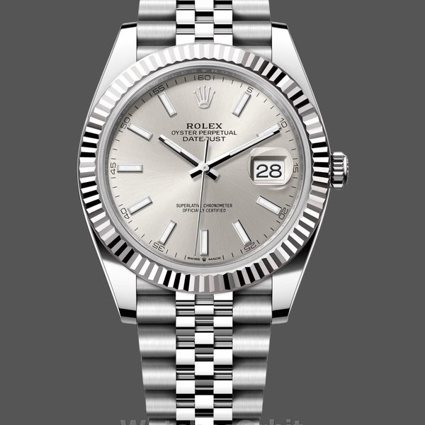 Replica Rolex Datejust 41-126334 0004, Acciaio inossidabile, Quadrante argentato, Jubilee, Quadrante argentato, Uomo