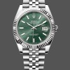 Replica Rolex Datejust 41 mm in acciaio inossidabile Quadrante verde menta - 126334 0030 Quadrante verde
