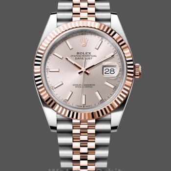 Replica Rolex Datejust 41-126331 0010, bicolore, oro rosa, cinturino Jubilee, quadrante Sundust Quadrante Sundust
