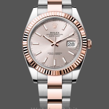 Replica Rolex Datejust 41-126331 0009, bicolore, oro rosa, quadrante Sundust Quadrante Sundust