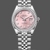 Replica Rolex Datejust 28mm Donna-m279384rbr 0003-acciaio e oro bianco-quadrante rosa Quadrante rosa