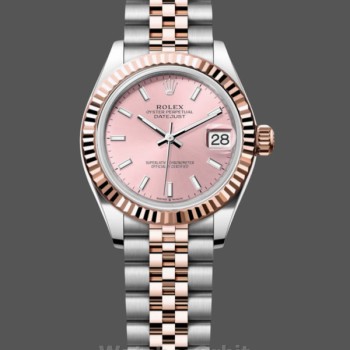 Replica Rolex Lady Datejust donna 31-279171 0023, bicolore, scanalato, Rose Jubilee, quadrante rosa donna