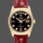 Replica Rolex Day Date 36-m128348RBR 0026 unisex, oro giallo, quadrante champagne, lunetta con diamanti, champagne