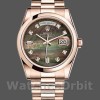 Replica Rolex Day-Date 36 mm Unisex-118205-Madreperla Scura-Comparto Nero MOP