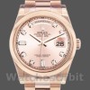 Replica Rolex Day-Date 36mm Unisex-118205-Calendario rosa con diamanti Unisex-118205-Calendario rosa