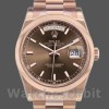 Replica Rolex Day-Date 36mm Unisex-118205-Dal quadrante oro rosa-cioccolato Unisex-118205-Dal quadrante oro rosa-cioccolato