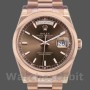 Replica Rolex Day-Date 36mm Unisex-118205-Dal quadrante oro rosa-cioccolato Unisex-118205-Dal quadrante oro rosa-cioccolato