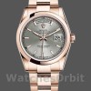Replica Rolex Day-Date 36mm Unisex-118205-Dal quadrante grigio oro rosa Unisex-118205-Dal quadrante grigio