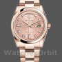 Replica Rolex Day-Date 36 mm Unisex-118205-Oro rosa-Giubileo Quadrante di diamanti rosa