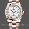 Replica Rolex Day-Date 36mm Unisex-118205-Componente bianco con numeri romani Bianco