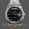 Replica Rolex Day-Date 36mm Unisex-118206-Calendario nero con diamanti nero unisex