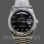 Replica Rolex Day-Date 36mm Unisex-118206-Calendario nero con diamanti nero unisex