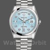 Replica Rolex Day-Date 36mm Unisex-118206-Chiaccio blu-Diamanti Quadrante blu ghiaccio