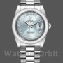 Replica Rolex Day-Date 36mm Unisex-118206-Ice Blue-Comparatore Numeri Romani Blu Ghiaccio