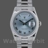Replica Rolex Day-Date 36mm Unisex-118206-Platino-Calendario blu ghiaccio Unisex-118206-Platino-Calendario blu ghiaccio