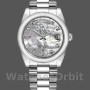 Replica Rolex Day-Date 36mm Unisex-118206-Platino-Bianco Madreperla-Diamante Quadrante MOP