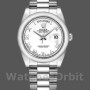 Replica Rolex Day-Date 36mm Unisex-118206-Comparatore bianco con numeri romani Bianco