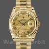 Replica Rolex Day-Date 36mm Unisex-118208-Arabic Numeral Wave-Champagne Quadrante champagne Champagne