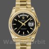 Replica Rolex Day-Date 36mm Unisex-118208-Comparatore nero-Automatico-Oro giallo Nero