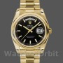 Replica Rolex Day-Date 36mm Unisex-118208-Comparatore nero-Automatico-Oro giallo Nero