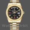 Replica Rolex Day-Date 36mm Unisex-118208-Calendario nero con diamanti nero unisex
