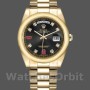 Replica Rolex Day-Date 36mm Unisex-118208-Calendario nero con diamanti nero unisex