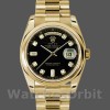 Replica Rolex Day-Date 36mm Unisex-118208-Calendario nero con diamanti nero unisex