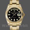Replica Rolex Day-Date 36 mm Unisex-118208-Dialetto nero con diamanti-Oro giallo nero