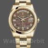 Replica Rolex Day-Date 36 mm Unisex-118208-Madreperla nera-Diamante Quadrante MOP