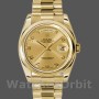 Replica Rolex Day-Date 36mm Unisex-118208-Calendario champagne-Indici numerali arabi-Orologi in oro giallo Champagne