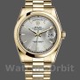 Replica Rolex Day-Date 36mm Unisex-118208-Ghiera argentata Argento