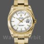Replica Rolex Day-Date 36mm Unisex-118208-Comparatore bianco-Oro giallo bianco unisex
