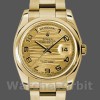Replica Rolex Day-Date 36 mm Unisex-118208-Oro giallo-Numero arabo Wave-Comparatore champagne Champagne