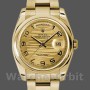 Replica Rolex Day-Date 36 mm Unisex-118208-Oro giallo-Numero arabo Wave-Comparatore champagne Champagne