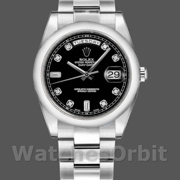 Replica Rolex Day-Date 36mm Unisex-118209-Comparatore nero unisex