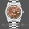 Replica Rolex Day-Date 36mm Unisex-118209-Copper Quadrante Marrone Marrone unisex<br />