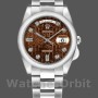 Replica Rolex Day-Date 36mm Unisex-118209-Jubilee-Chocolate Brown-Diamonds Quadrante marrone